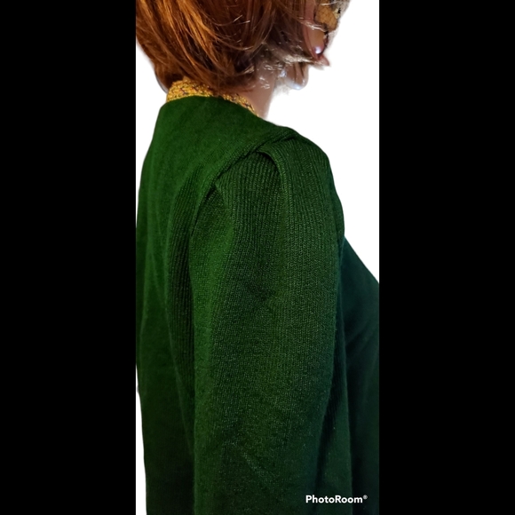 True Vintage NILANI Cardigan Sweater Jewel Buttons Metallic Embroidery Sz M - Picture 8 of 14